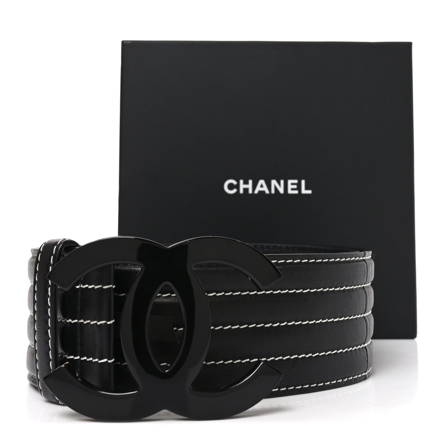 Chanel Calfskin Stitched CC 90 36 Belt Black 7 of 8