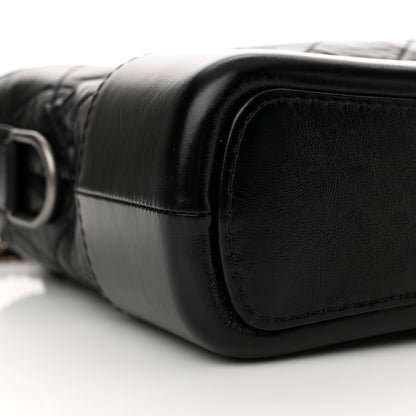 Chanel Aged Smooth Calfskin Quilted Medium Gabrielle Logo Hobo Black 9 of 10