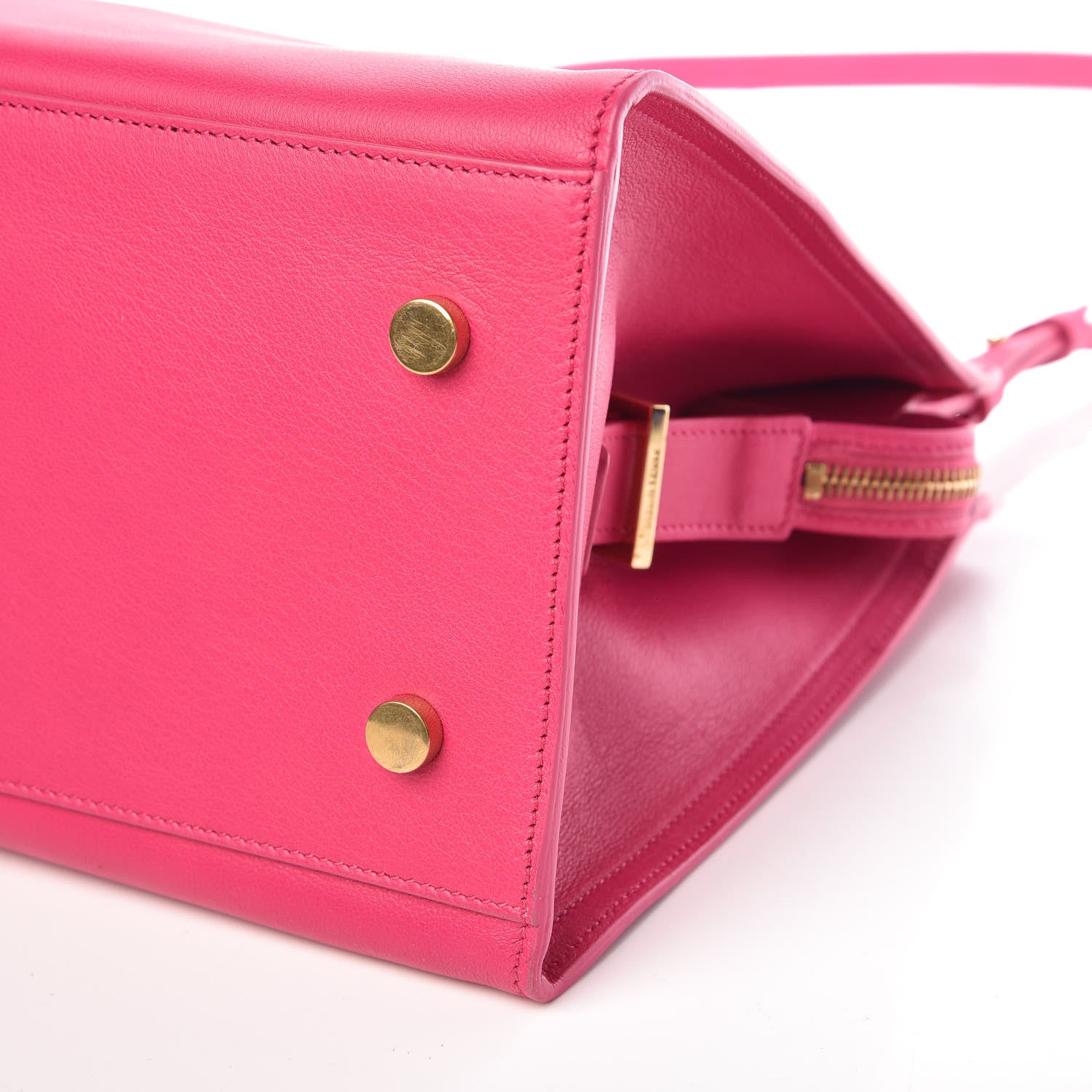 Saint Laurent Calfskin Small Monogram Cabas Fuchsia 9 of 9
