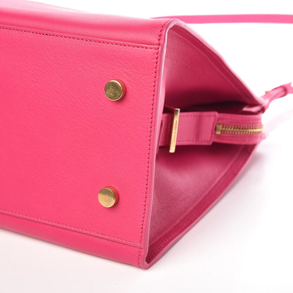 Saint Laurent Calfskin Small Monogram Cabas Fuchsia 9 of 9
