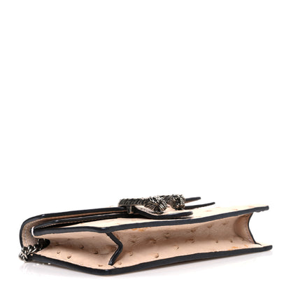 Gucci Ostrich Super Mini Dionysus Shoulder Bag Pink 4 of 9