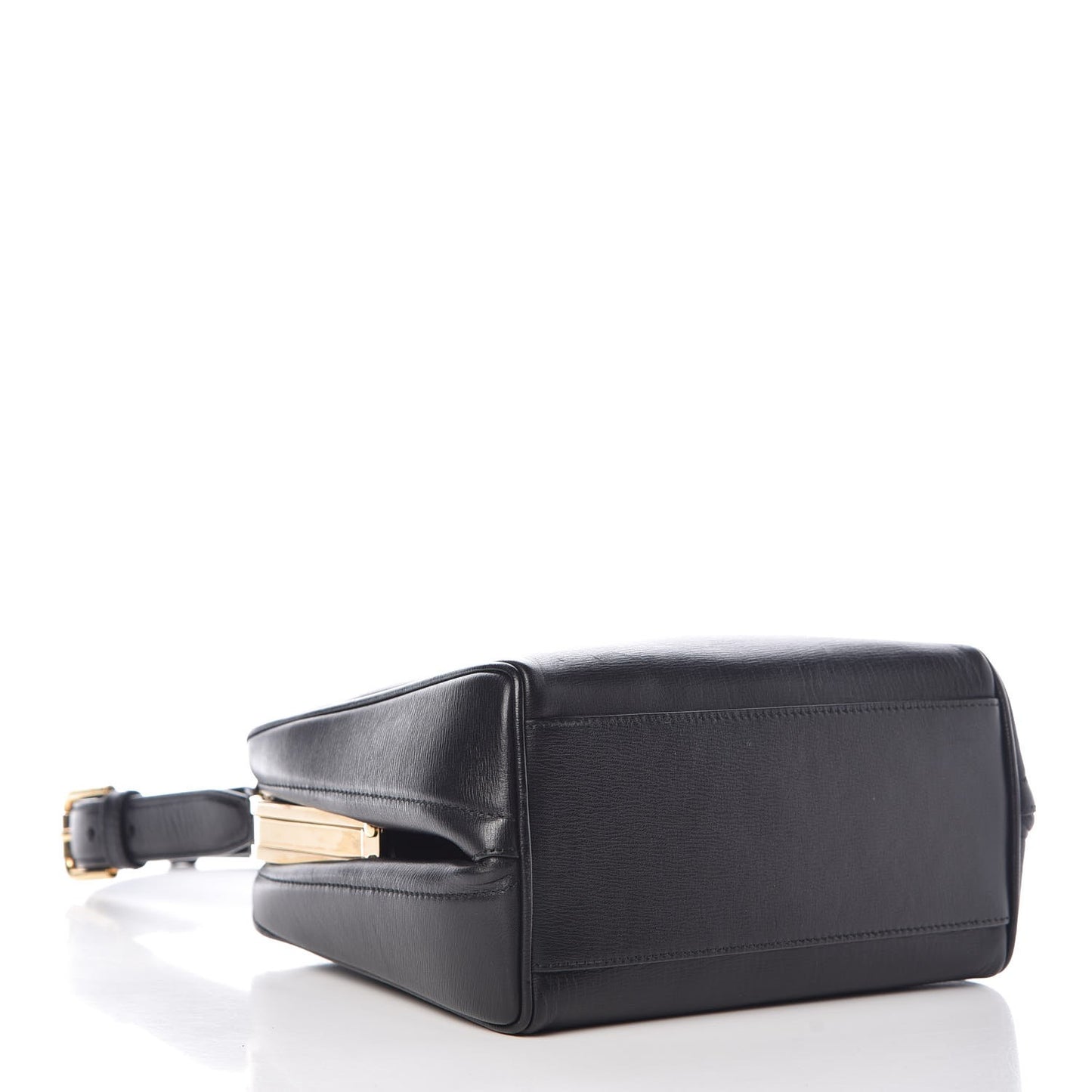Calfskin Agata Shoulder Bag Black