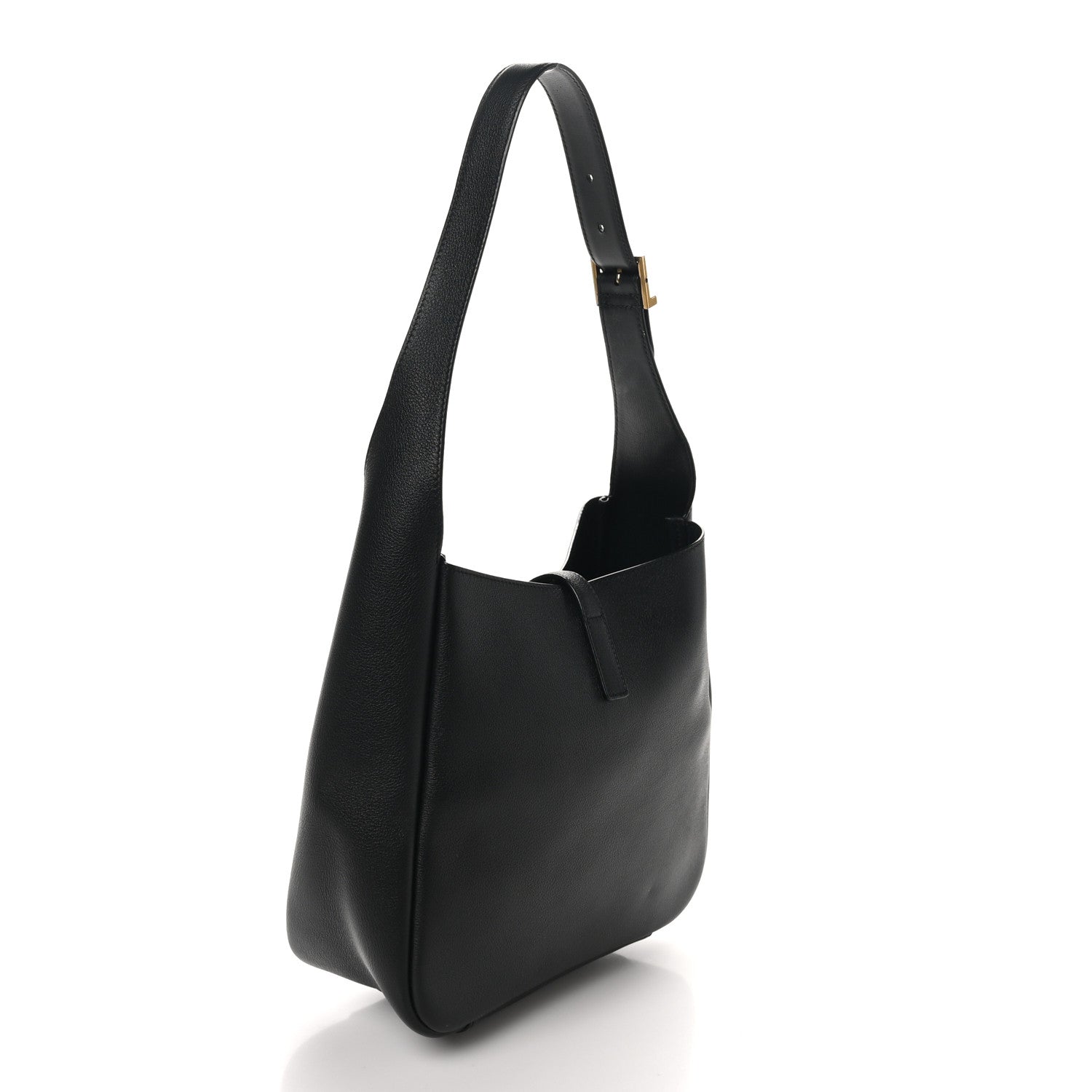 Saint Laurent Smooth Calfskin Small Le 5 A 7 Soft Hobo Black 3 of 9