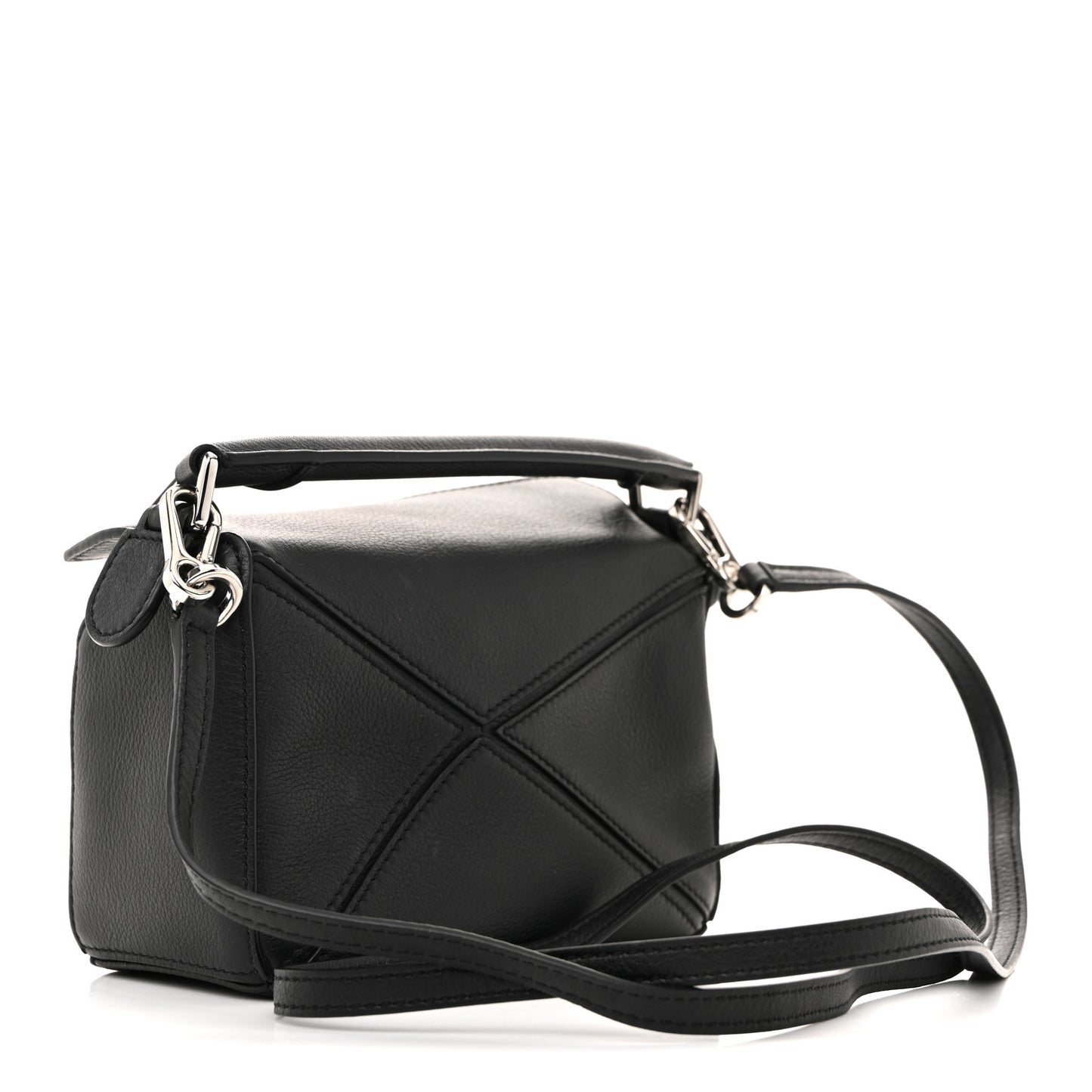 Calfskin Mini Puzzle Bag Black