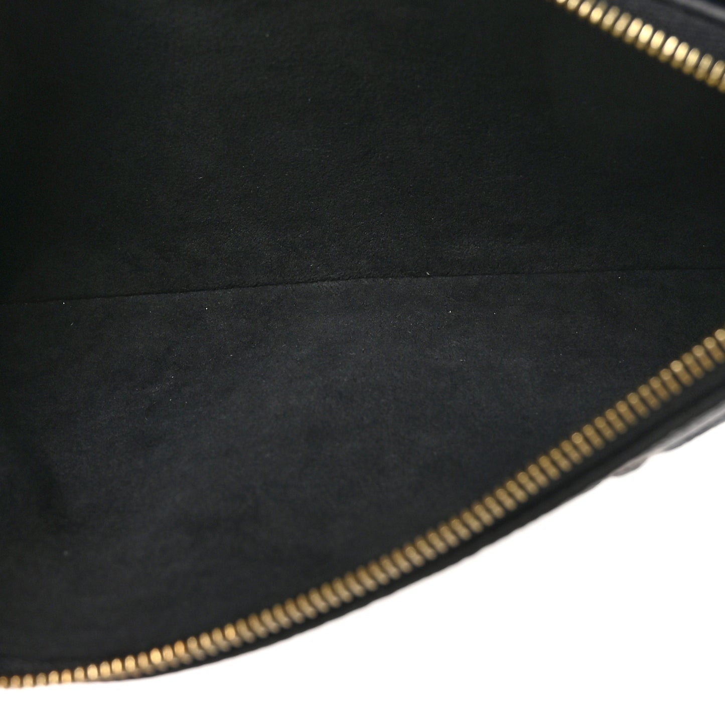 Empreinte Monogram Giant Double Zip Pochette Black Cream