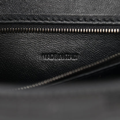 Balenciaga Shiny Calfskin Monochrome Crocodile Embossed Small Hourglass Top Handle Bag Black 7 of 9