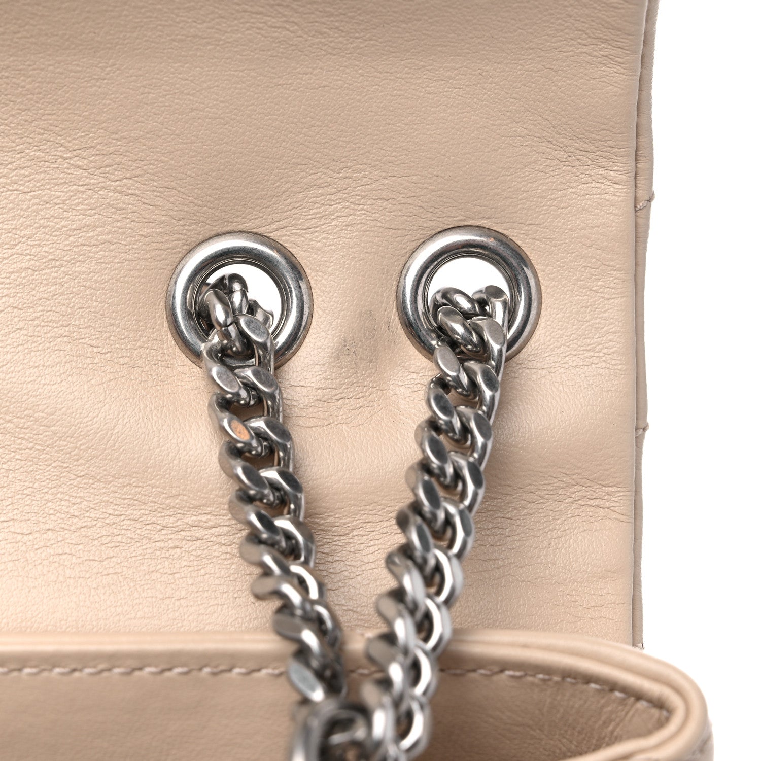 Saint Laurent Calfskin Y Quilted Monogram Small Loulou Chain Satchel Dark Beige 11 of 11