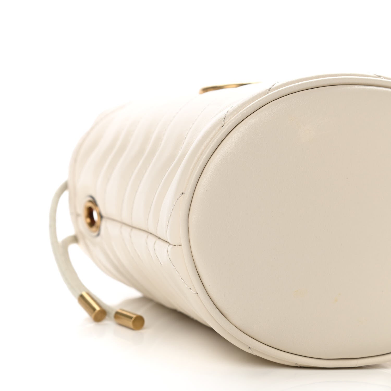 Gucci Calfskin Matelasse Mini GG Marmont 2.0 Bucket Bag White 17 of 21