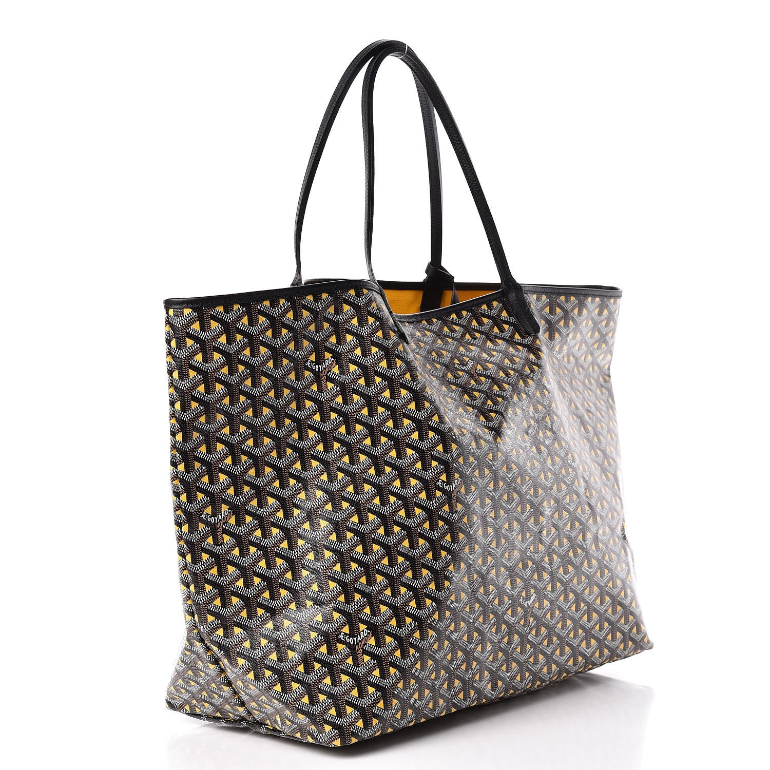 Goyard Goyardine Saint Louis Claire Voie GM Black Yellow 4 of 12
