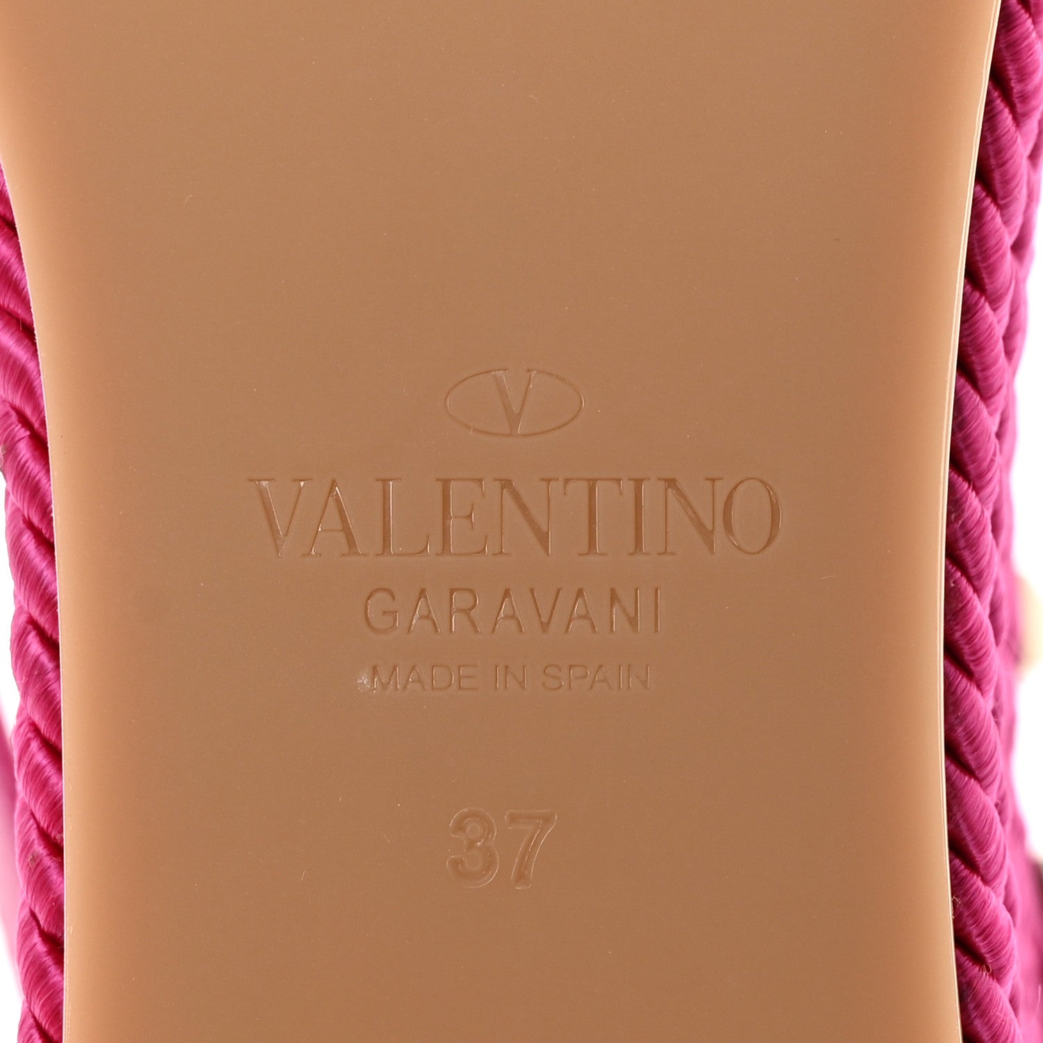 Valentino Garavani Calfskin Silk Rockstud Torchon Espadrille Wedge 25/95mm Slide Sandals 37 Rose Violet 6 of 16