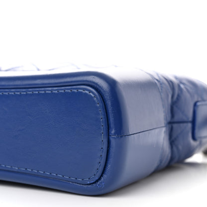 Chanel Aged Smooth Calfskin Quilted Medium Gabrielle Logo Hobo Blue 10 of 12