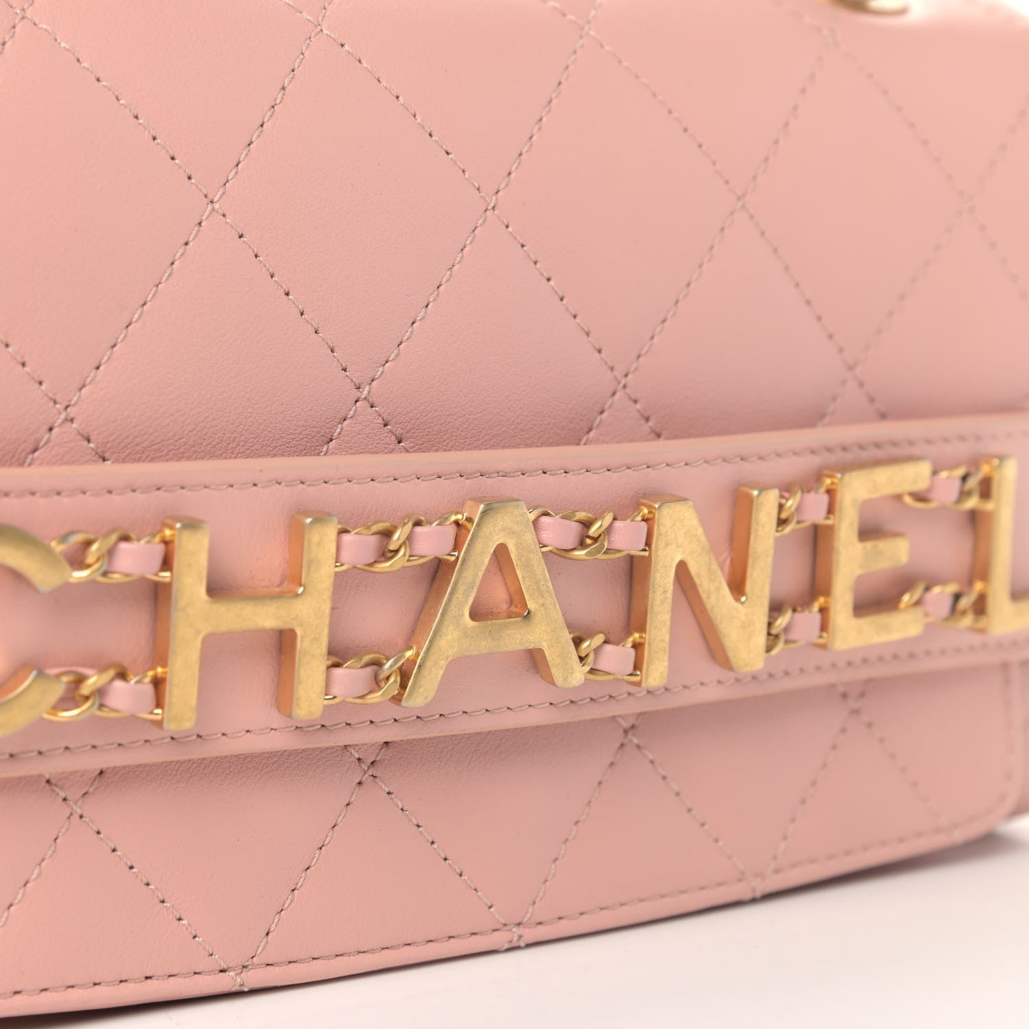 Chanel Calfskin Quilted Small Enchained Flap Light Pink 5 of 5