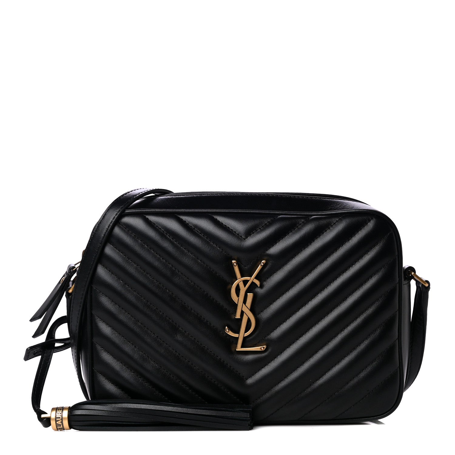 Saint Laurent Calfskin Matelasse Monogram Lou Camera Bag Black 1 of 10