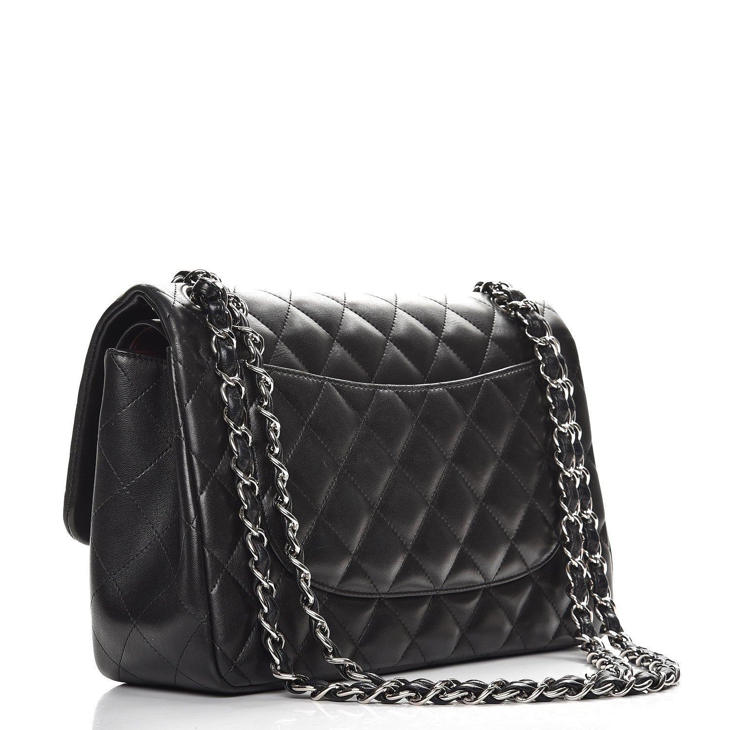Chanel Lambskin Quilted Jumbo Double Flap Black 3 of 8