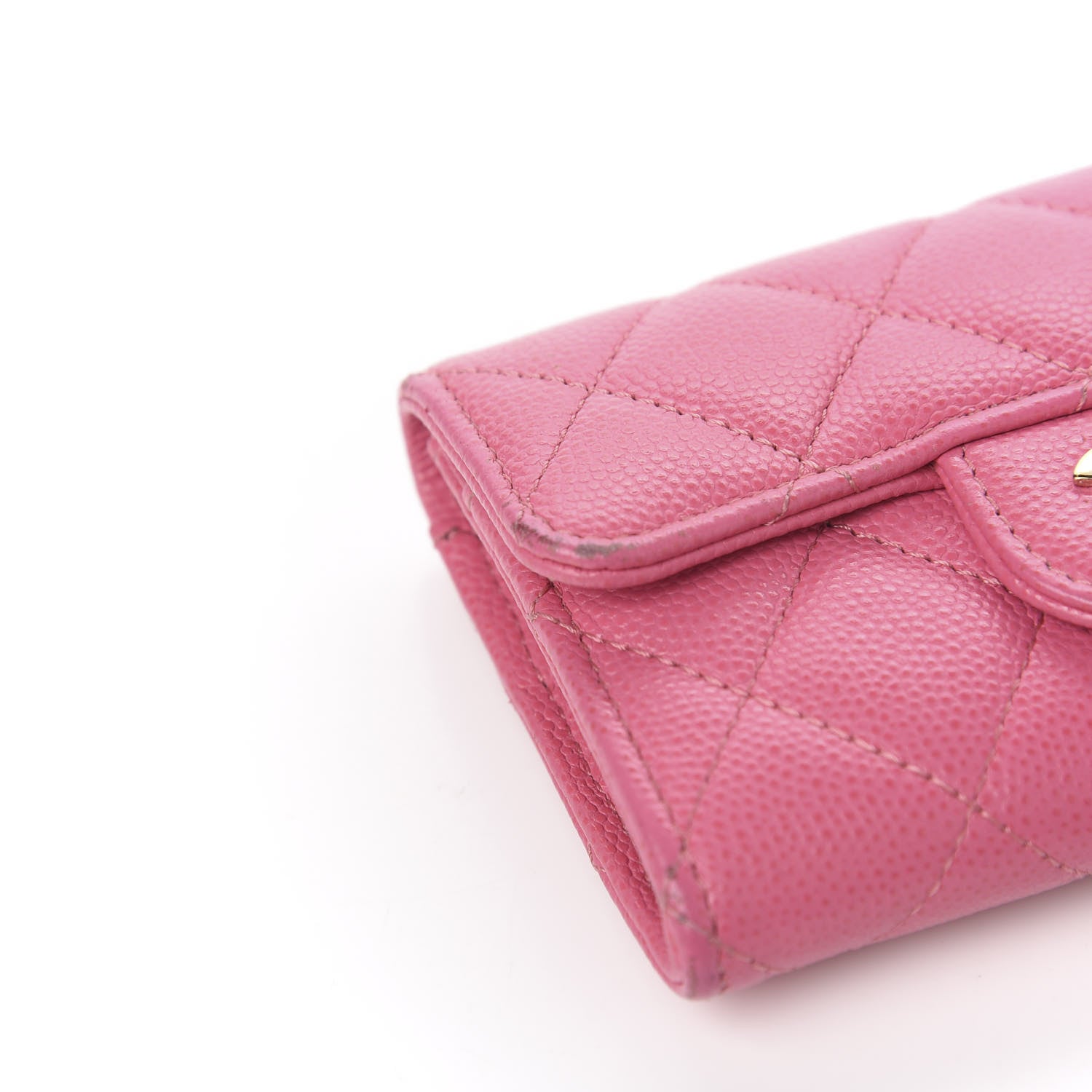 Chanel Iridescent Caviar Quilted Flap Card Holder Pink 9 of 10