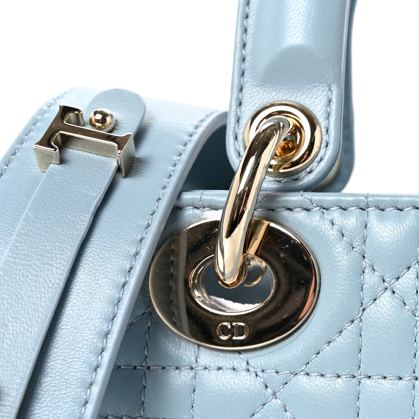 Lambskin Cannage Small My ABCDior Lady Dior Cloud Blue