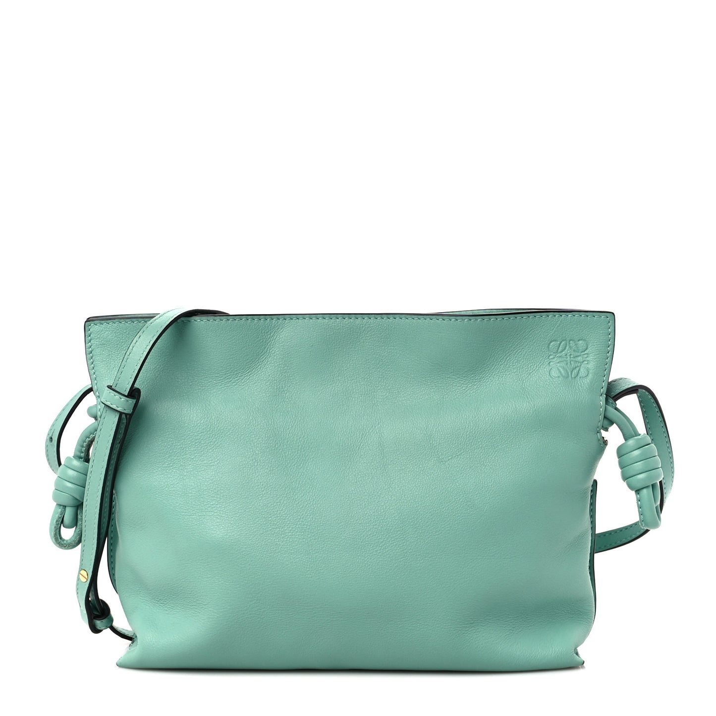 Calfskin Small Flamenco Knot Bag Fresh Mint
