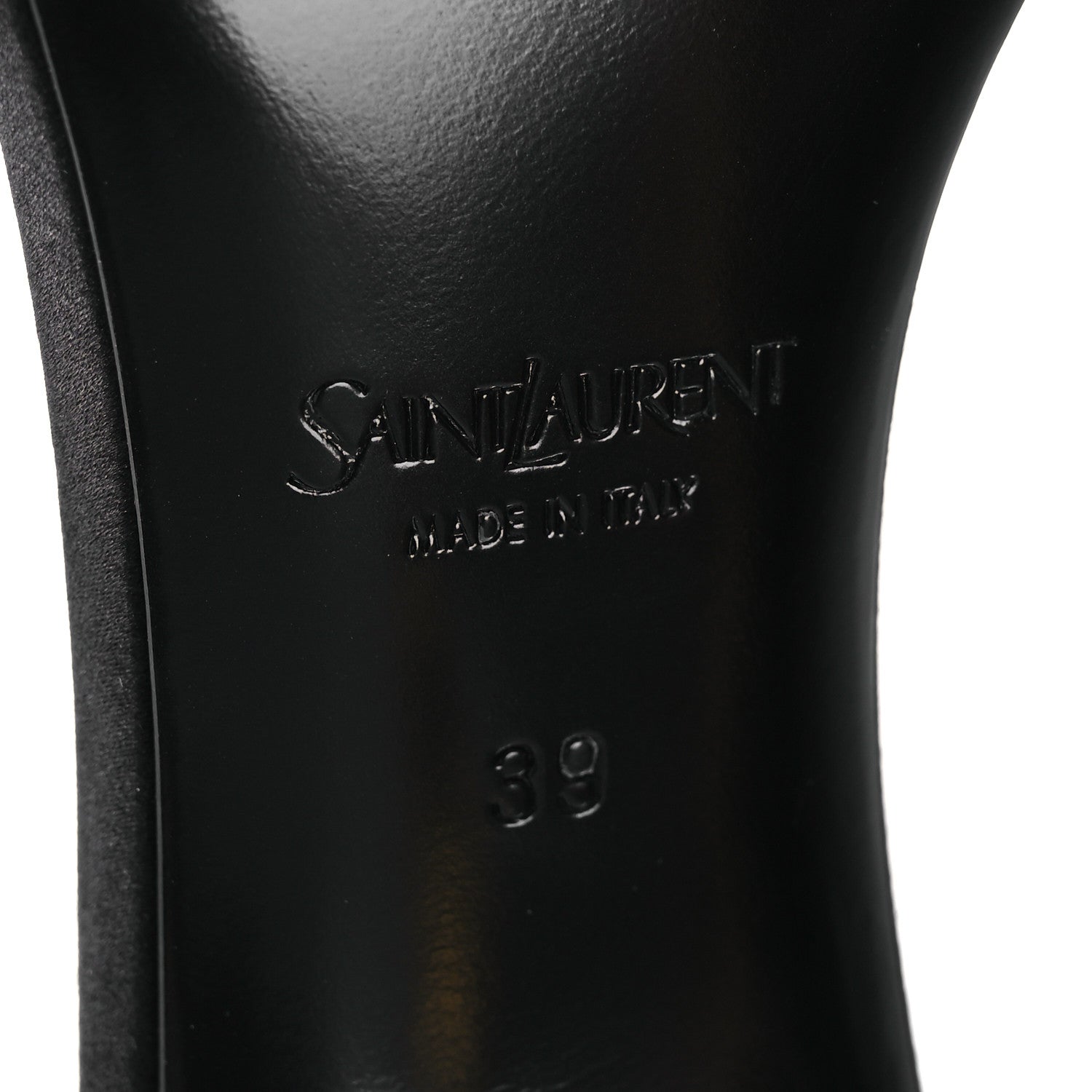 Saint Laurent Crepe Satin Crystal Opyum Mules 39 Black 8 of 12