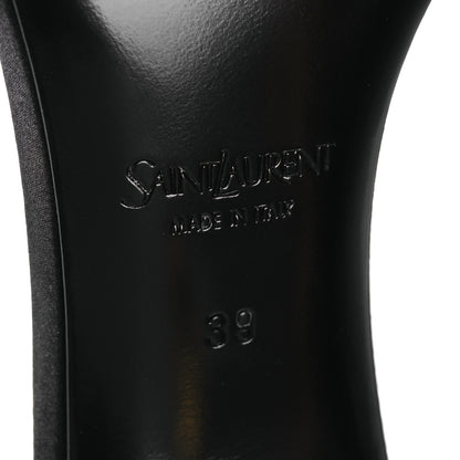 Saint Laurent Crepe Satin Crystal Opyum Mules 39 Black 8 of 12