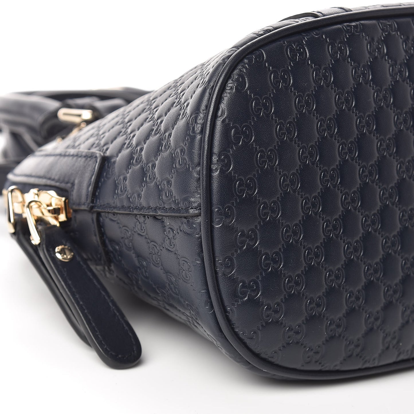 Soft Microguccissima Mini Dome Bag Blue