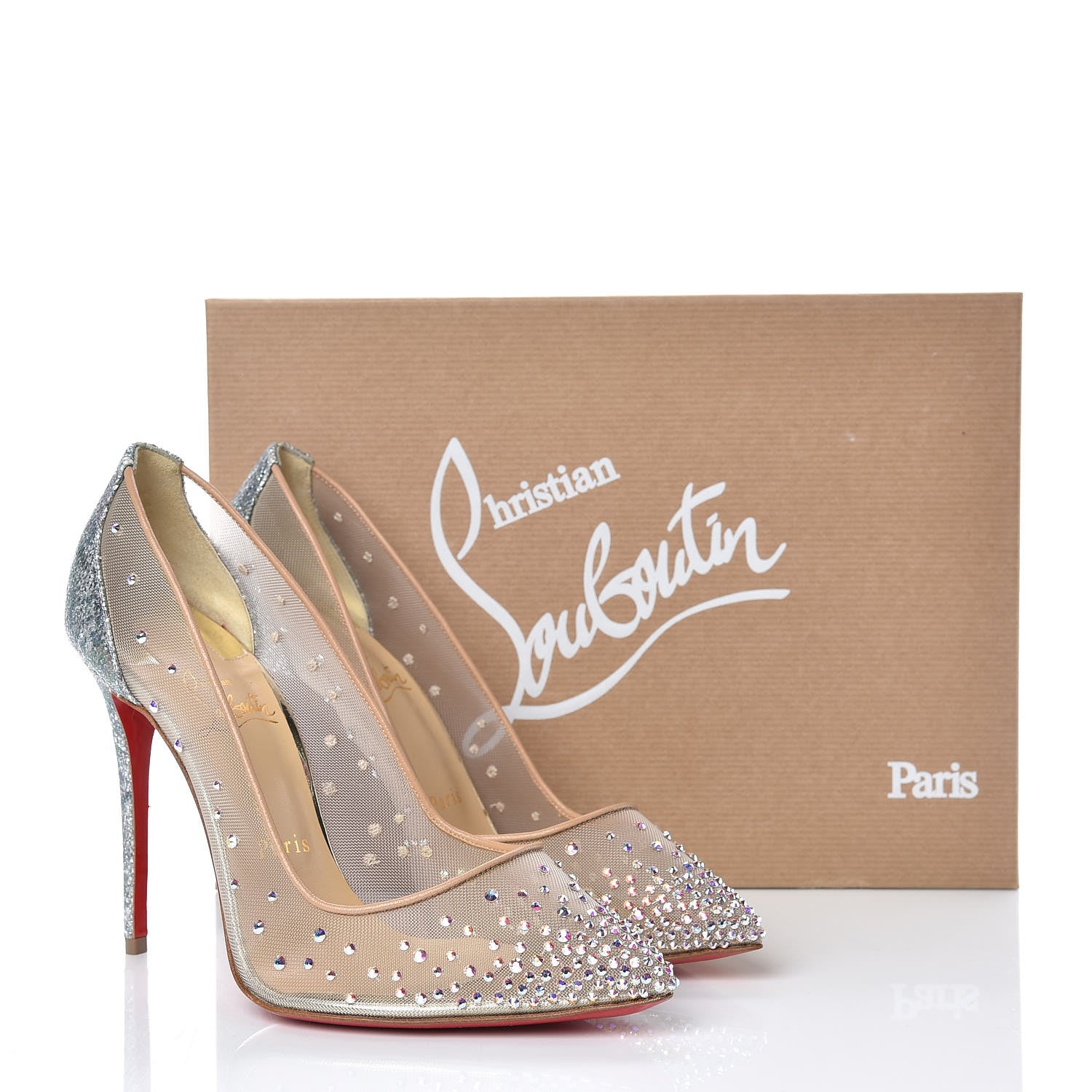 Christian Louboutin Crystal Strass Follies 100 Pumps 37 Crystal 8 of 8