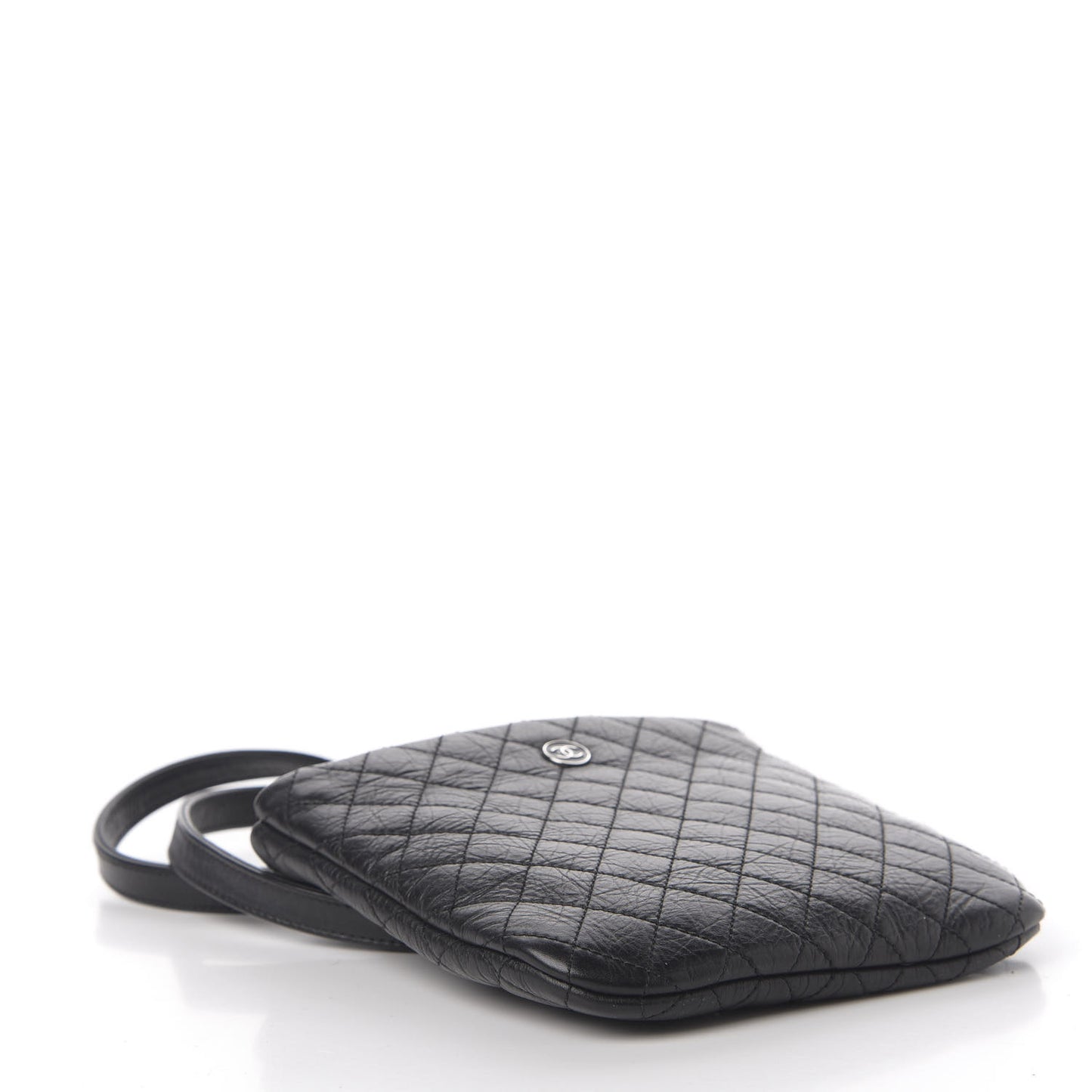 Calfskin Quilted Crossbody Bag Black