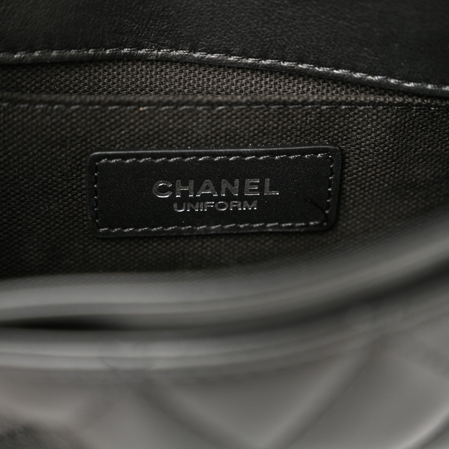 Chanel Calfskin Quilted CC Uniform Flap Belt Bag Black 6 of 11