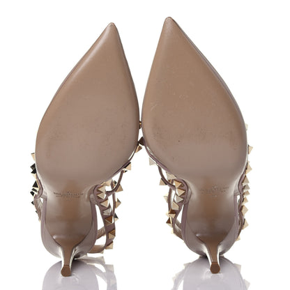 Valentino Garavani Patent Rockstud Ankle Strap 100mm Pumps 36 Poudre 7 of 10