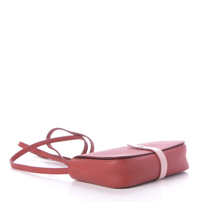 Celine Grained Shiny Calfskin Strap Clutch Scarlet 4 of 11