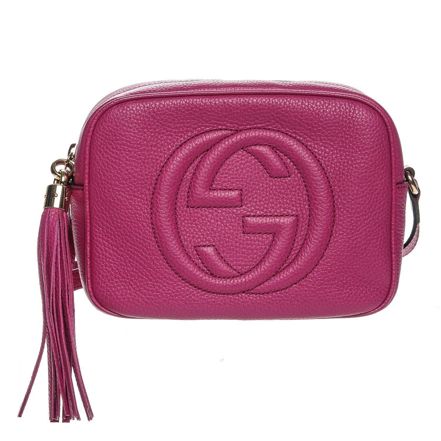 Gucci Pebbled Calfskin Small Soho Disco Bag Bright Bougainvillea 1 of 7