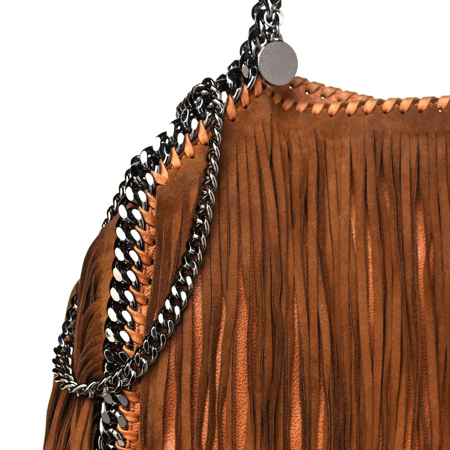 Stella McCartney Eco Suede Mini Fringe Falabella Tote Tan 8 of 14