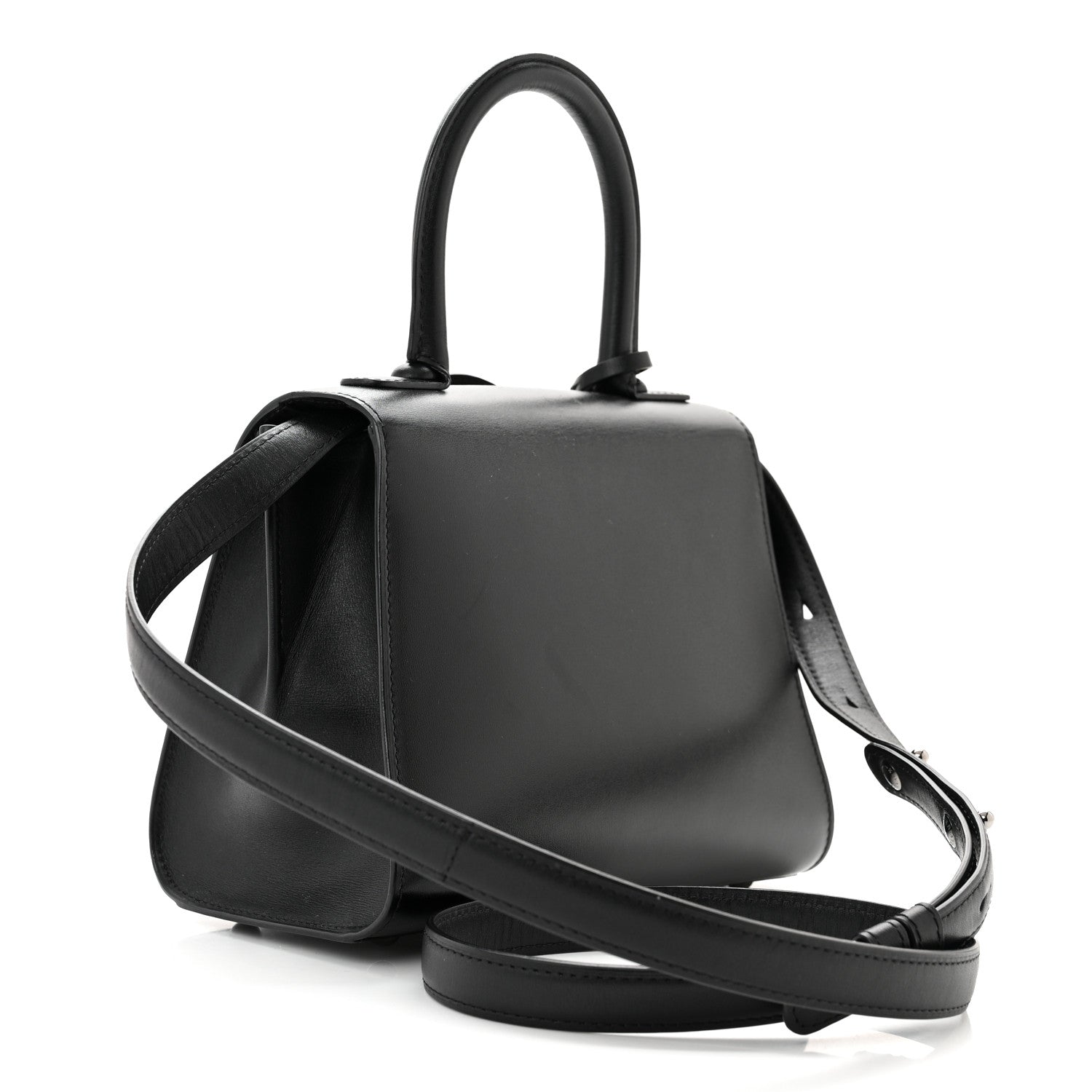 Delvaux Box Calfskin Mini Brillant Satchel Black 3 of 10