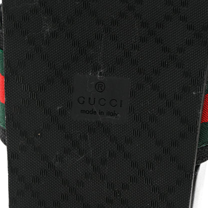Gucci Nylon Calfskin Web Mens Thong Sandals 9 Green Red Black 8 of 15