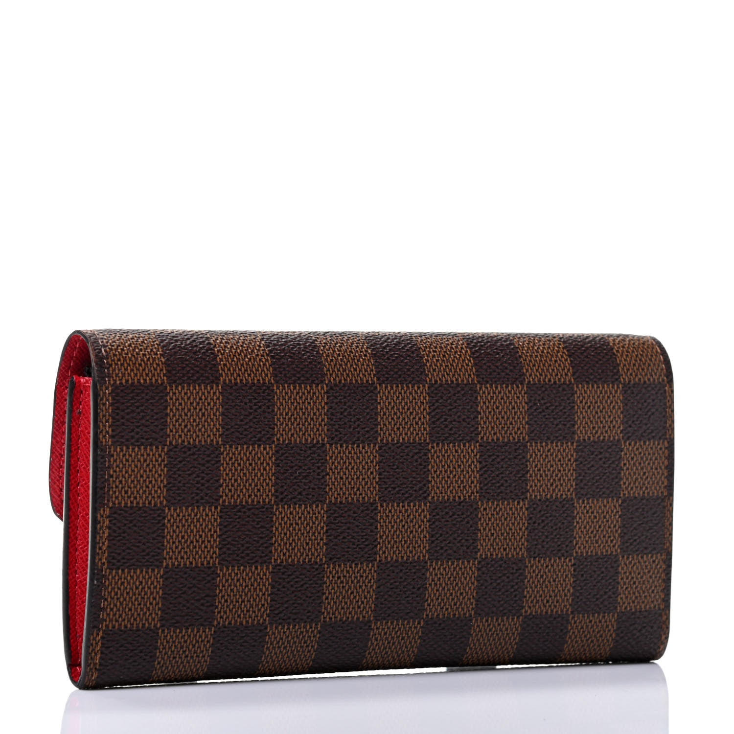 Louis Vuitton Damier Ebene Emilie Wallet Red 2 of 4