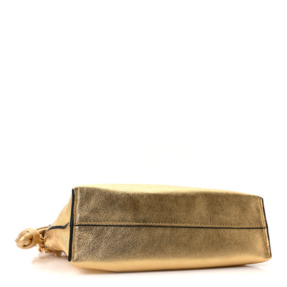 Loewe Metallic Calfskin Mini Chain Flamenco Knot Clutch Gold 4 of 9