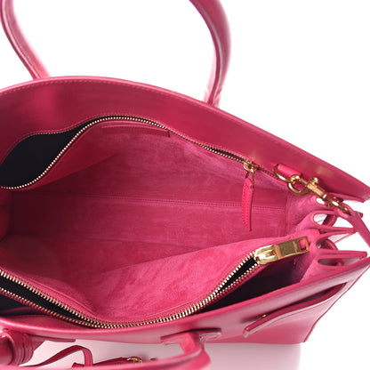 Saint Laurent Calfskin Small Sac De Jour Lipstick Fuchsia 5 of 9