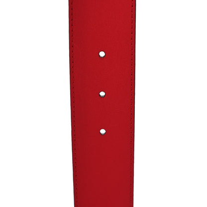Gucci Moon Calfskin Torchon Double G 40mm Belt 95 38 Hibiscus Red 4 of 6