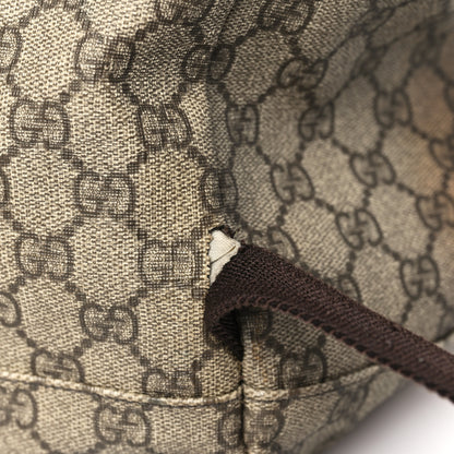 Gucci GG Supreme Monogram Medium Single Buckle Rucksack Backpack Beige Ebony Brown 9 of 9