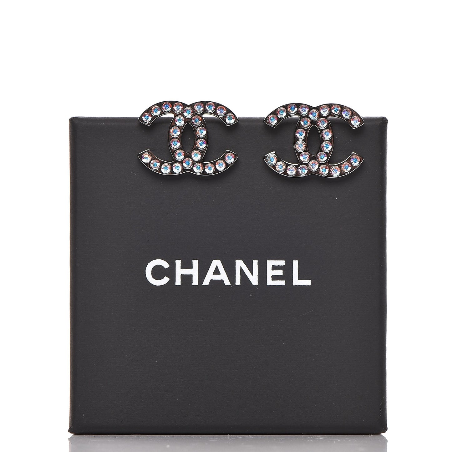 Iridescent Crystal CC Earrings Multicolor