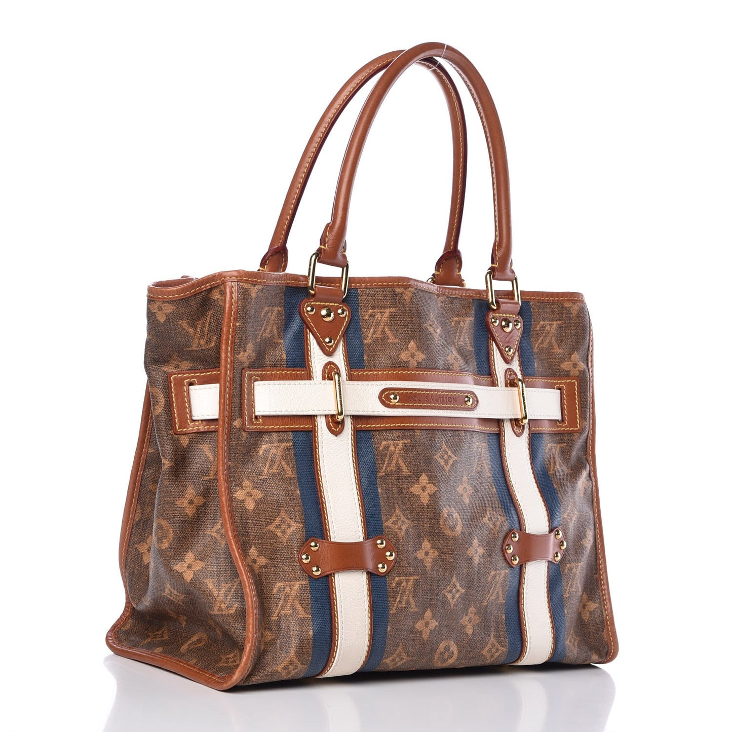 Monogram Rayures Tisse Sac GM Blue