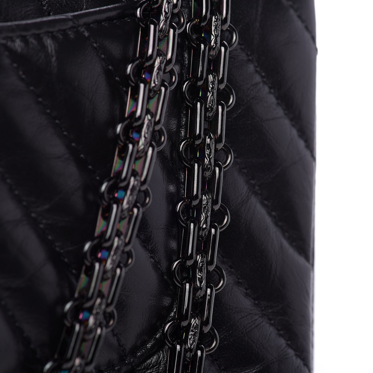 Chanel Aged Calfskin Chevron Quilted 2.55 Reissue Mini Flap So Black 14 of 14