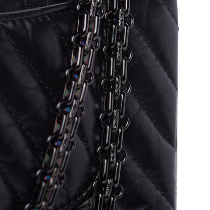 Chanel Aged Calfskin Chevron Quilted 2.55 Reissue Mini Flap So Black 14 of 14