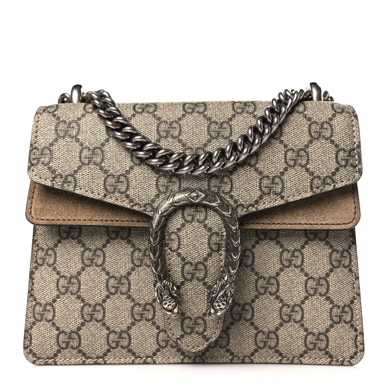 Gucci GG Supreme Monogram Mini Dionysus Shoulder Bag Taupe 1 of 9