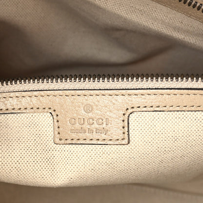 Gucci GG Supreme Monogram Textured Dollar Calfskin Web Small Savoy Duffle Bag Beige Mystic White Oatmeal 5 of 10