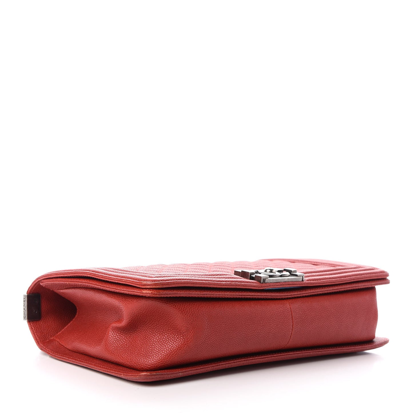 Caviar Quilted New Medium Boy Flap Dark Red