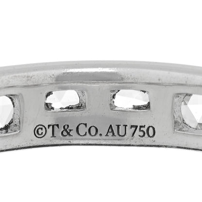 Tiffany 18K White Gold Diamond Metro Rose Cut Eternity Band Ring 58 8.5 4 of 5
