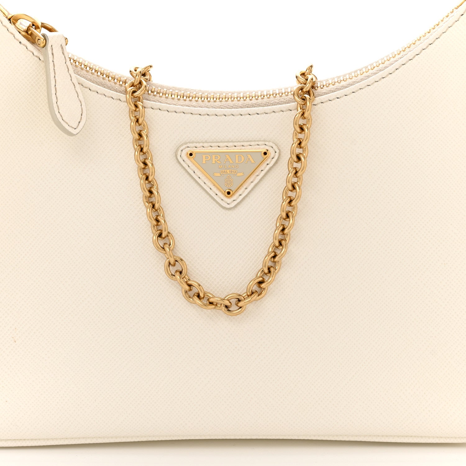 Prada Saffiano Re-Edition 2005 Shoulder Bag White 8 of 12