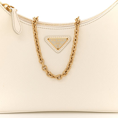 Prada Saffiano Re-Edition 2005 Shoulder Bag White 8 of 12