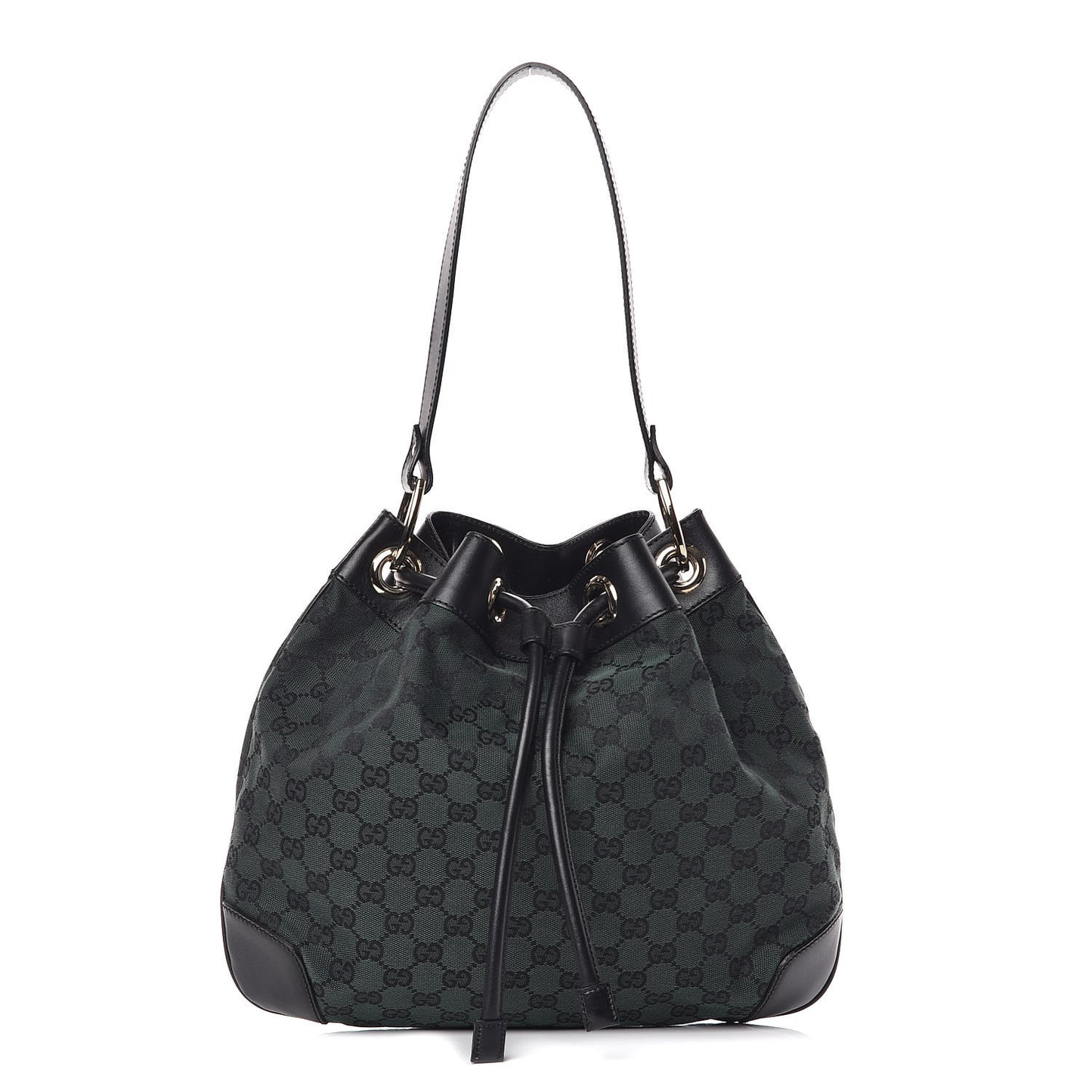 Monogram Drawstring Shoulder Bag Green