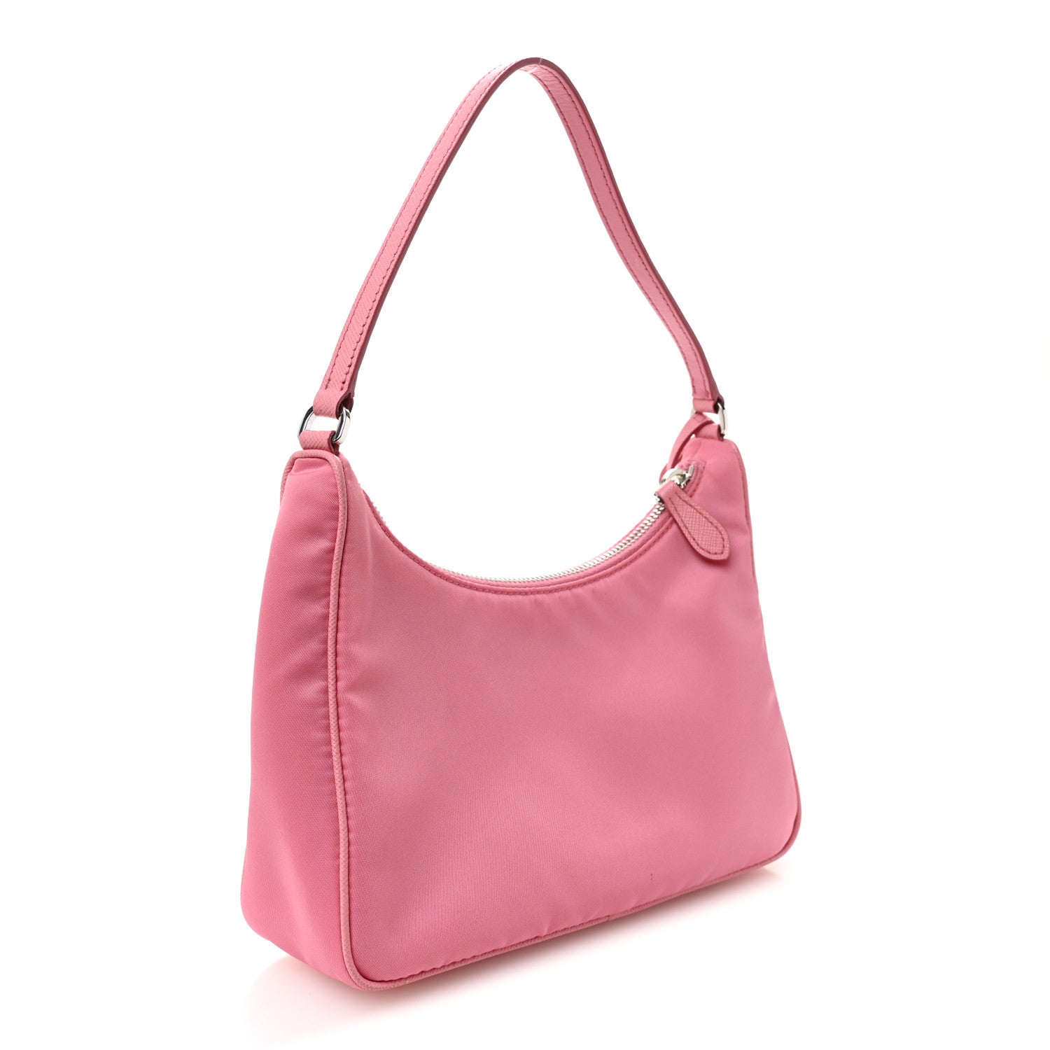 Prada Tessuto Nylon Saffiano Mini Re-Edition 2005 Bag Begonia 3 of 13